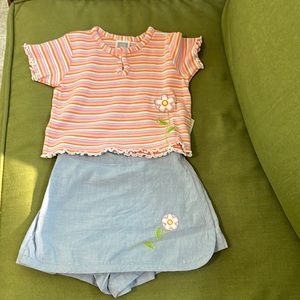 Little Me 2pc skorts set